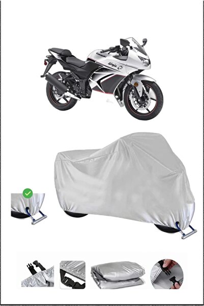 Breen قفل Kawasaki NINJA250R متوافق مع غطاء دراجة نارية متين مقاوم للماء - رمادي