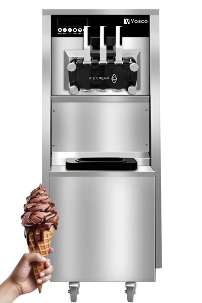 vosco Pro Silver Soft Dondurma Makinesi (ÜÇ KOLLU)
