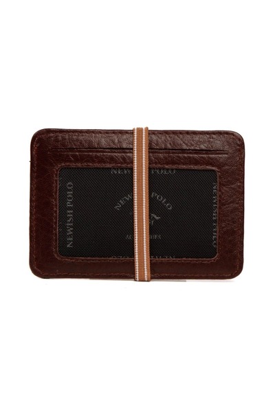 Newish Polo Men's Genuine Leather Minimal Card Holder and Wallet