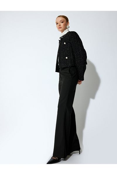 Koton Koton X Sibil Çetinkaya - Women's Trousers with Pockets 5Wak40079Ew