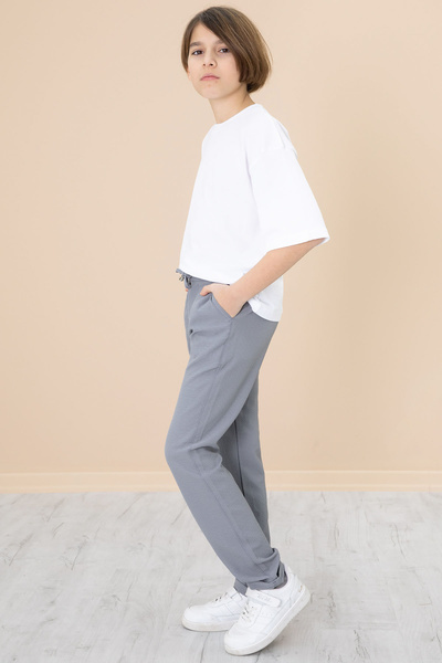 Cansın Mini Smoked Double Leg Boy's Jogger Fabric Trousers 20055