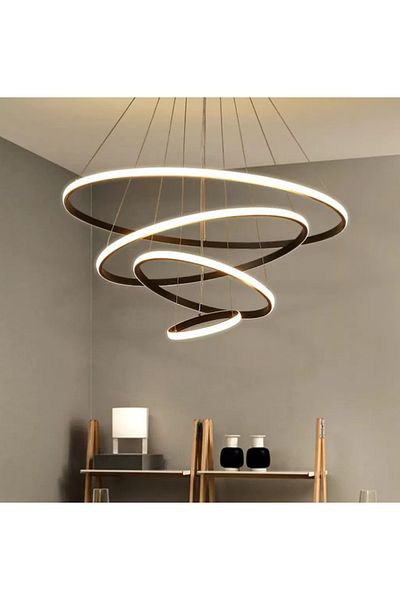 neeko Robin Modern Quadruple Pendant Lamp Chandelier Daylight Black Case