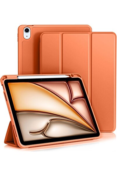 TEKNETSTORE Apple İPad Air 11 inç M2 2024 Uyumlu Kılıf Pen Slot Charging Case...
