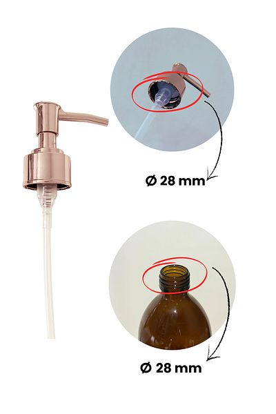 homence 2-Pack Replacement Liquid Soap Pump Gold 28mm (2 Pcs)