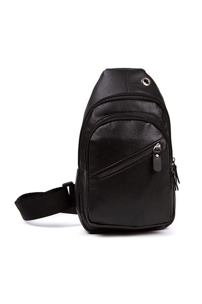 Newish Men's Pu Leather Cross Shoulder Bag Body Bag Freebag Black (daily)