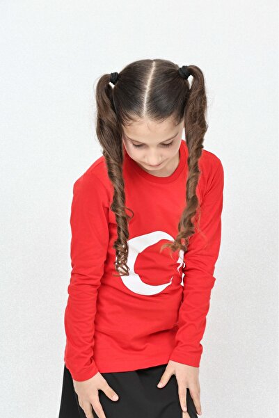 MaviMoure TRICOU DE SHOW CU MÂNECĂ LUNGĂ CU SEMILUNĂ ROȘIE