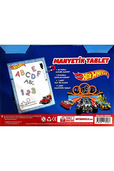 HOT WHEELS Diytoy manyetik tablet 62 prç magnetli