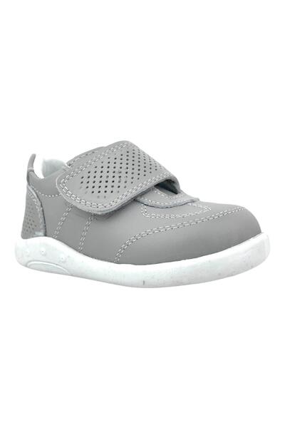 Nubebe Scots Gray Leather First Step Sneakers