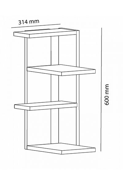 HOMS Raft colt Milano Homs, 31.4 x 60 x 31.4 cm, alb