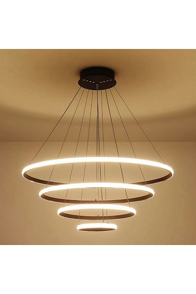 neeko Robin Modern Quadruple Pendant Lamp Chandelier Daylight Black Case