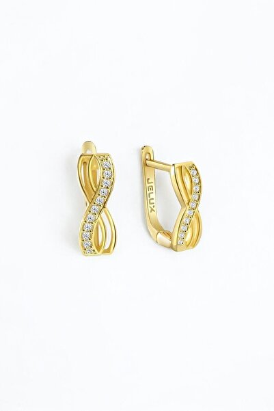 jelux silver Gümüş 925 Ayar Sonsuzluk Küpe