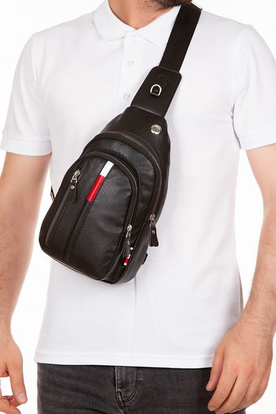 Newish Polo Geantă unisex din piele vegană cu priză pentru căști