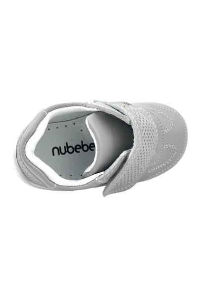 Nubebe Scots Gray Leather First Step Sneakers