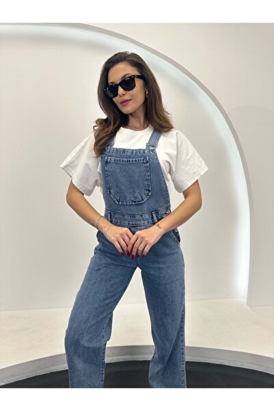 Elif Özbey Butik Mavi Jean Salopet