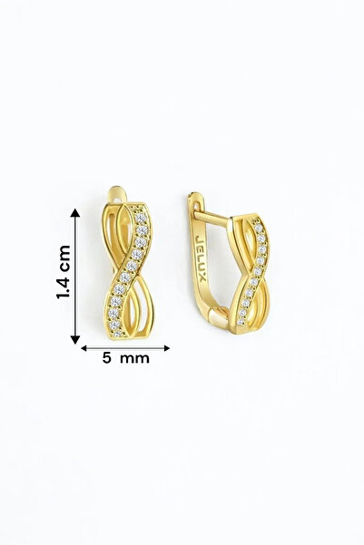 jelux silver Gümüş 925 Ayar Sonsuzluk Küpe