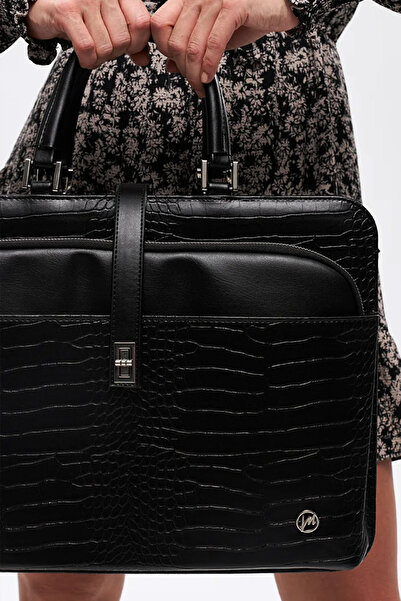 MORCA حقيبة كمبيوتر محمول نسائية باللون الأسود