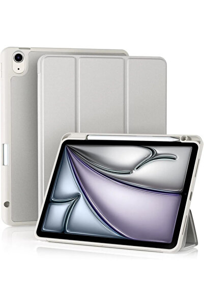 TEKNETSTORE Apple İPad Air 11 inç M2 2024 Uyumlu Kılıf Pen Slot Charging Case Kalem Bölmeli A2902 A2903 A2904