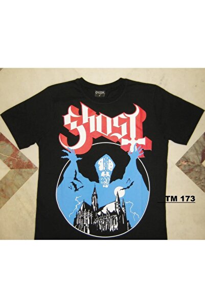 weywot Tricou negru cu imprimeu Ghost, cu croială relaxată