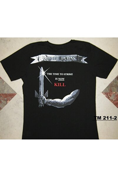 weywot Manowar - Battle Hymns εμπριμέ μαύρο μπλουζάκι με χαλαρή εφαρμογή