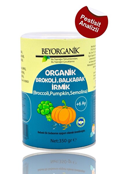 BEYORGANİK Organik Brokoli Balkabak İrmik 250gr (PESTİSİT VE AFLATOKSİN ANALİ...