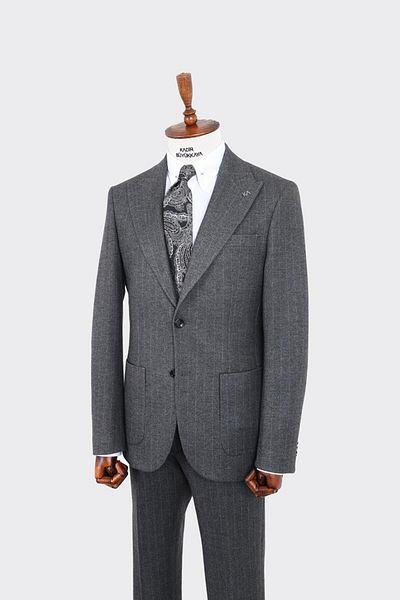 Kadir Büyükkaya Classic Striped Men's Suit-Kaw1350W