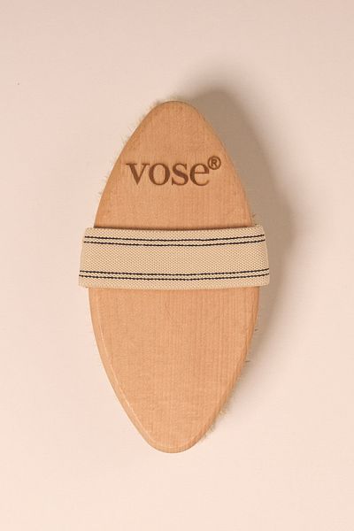 Vose Set of 3 Natural Horsehair Cellulite Brush (VANILLA) Face Brush Nail Brush