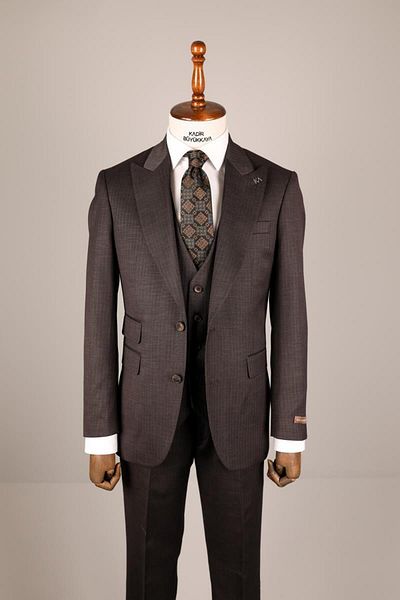 Kadir Büyükkaya Men's Durable Suit with Vest - Kav1010S