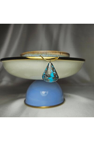 Singincraft İran Nişabur Turkuaz (FİRUZE) Taşı- Doğal Taş Kolye - 22 - (EL YAPIMI TASARIM ÜRÜNLER)