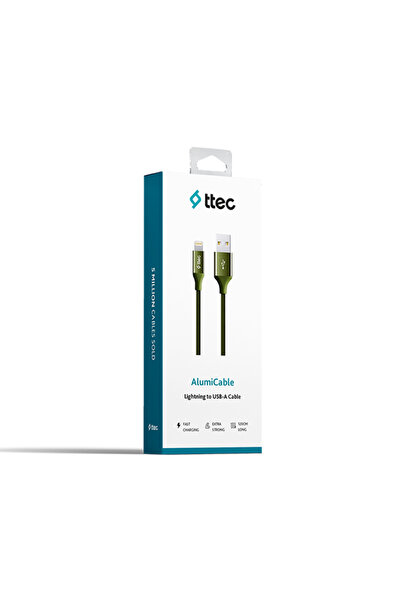 Ttec 2Dk16Hy Alumicable Iph. Şarj Kablosu Haki Yeşili