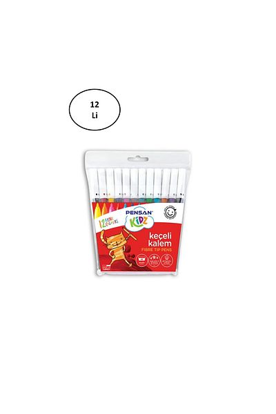 Pensan 12 Colors 12 Pack Kidz Felt Tip Crayons