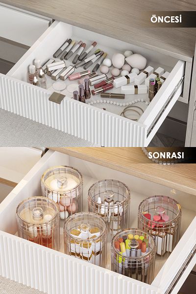 Pufwin Home Dream Cosmetic Gem Accesorii Organizator de bijuterii Organizator multifuncțional pentru sertar 6 buc