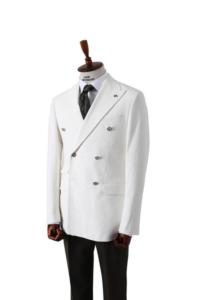 Kadir Büyükkaya Men's Double Breasted Stylish Designed Jacket - Kav5250W