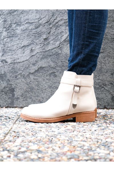 Munshoes Γυναικείες μπότες Miranda Beige Skin