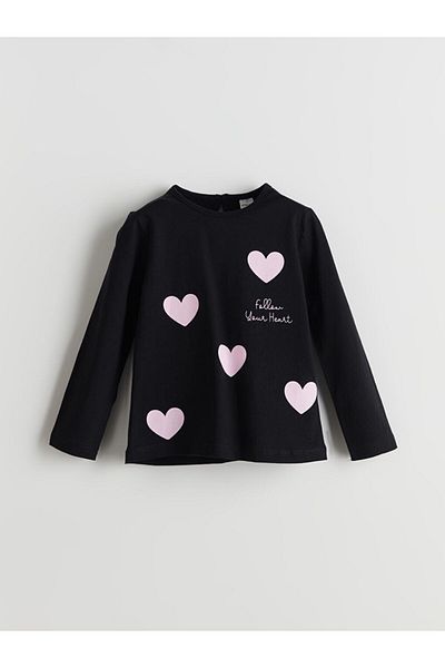 LC Waikiki LCW ECO Mädchen-T-Shirt mit Rundhalsausschnitt und Aufdruck