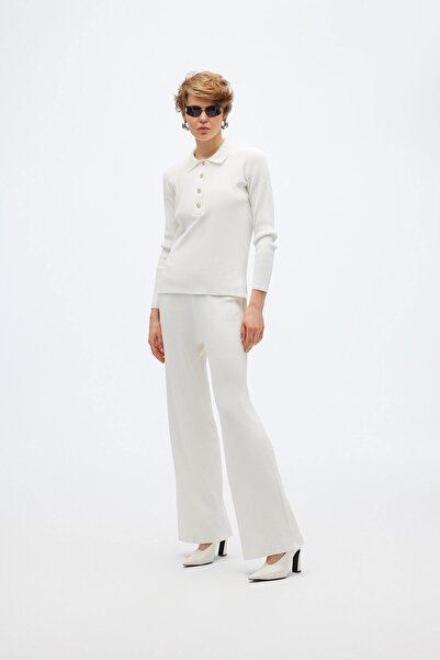 rue Светр з високим коміром кольору екрю