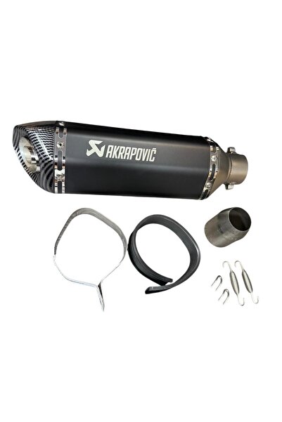 Akrapovic AKRAPOVİÇ EGSOZ SUSTURUCULU SİYAH DAMALI UNİVERSAL