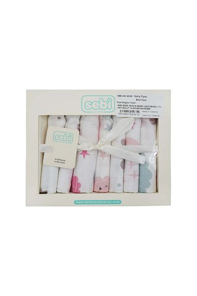 Sebi Bebe 2007 Model 7 Pieces Boxed Muslin Baby Wipes