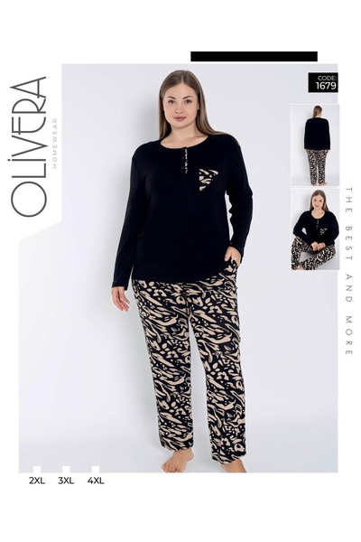 Olivera 4Seasons Large Size Women's Pjamas Suit Dfn1679