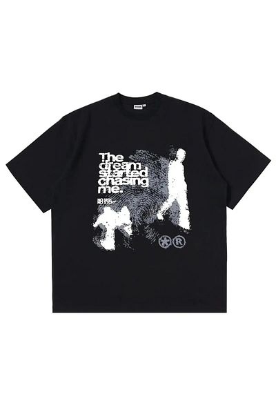 Gofeel Harajuku Street Unisex Oversize Dream Printed Short Sleeve T-Shirt