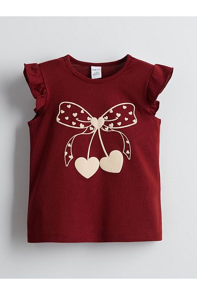 LC Waikiki LCW ECO Crew Neck Printed Girl's T-Shirt