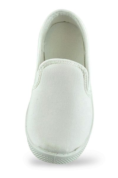 ISPARTALILAR 002 Model Children's Linen Sneakers - White Color