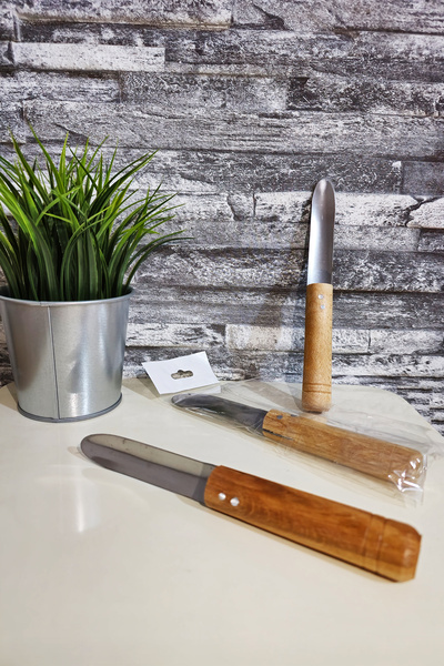 incirop Ahşap Saplı Yerli Kabak. Patlıcan ve Sebze Oyacağı 1 Adet