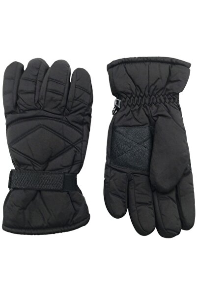İşnar Eveveyn Garson Kar Eldiven Siyah Düz Kar Eldiven