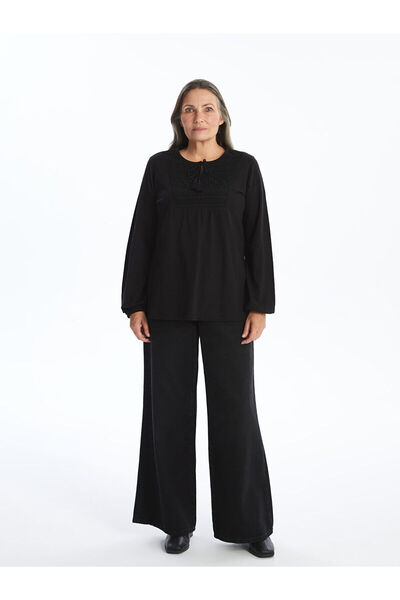 LC Waikiki Γυναικεία μπλούζα New Season με κεντημένο γιακά - S57572Z8