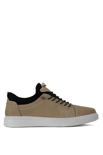 Ayakkabı Fuarı Elit GMZ818N Ανδρικά Γνήσια Δερμάτινα Ορθοπεδικά Παπούτσια Casual Χρώμα Άμμου