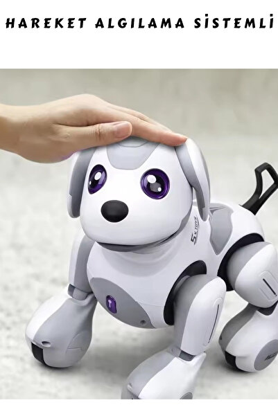 YILDIRIM OYUNCAK Uzaktan Kumandalı Full Fonksiyon Şarjlı İnteraktif Akıllı Robot Köpek Dokunmaya Duyarlı Işıklı Köpek