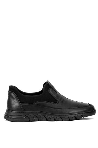 Ayakkabı Fuarı Men's Genuine Leather Elite Sltnd250 - Black Casual Shoes