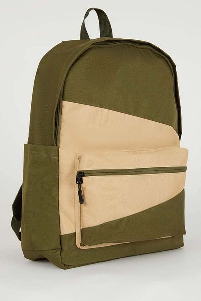 Bagorama Parted Unisex Fabric Daily, School and Sports Backpack - Khaki