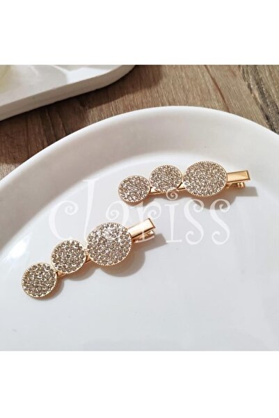 ella'nın çarşısı Cataramă metalică de culoare aurie, model cerc, cu piatră de...