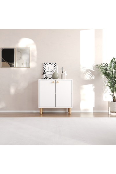 MERT SERT MOBİLYA Lina 72cm Çok Amaçlı Dolap, Kitaplık, Kiler,Erzak Dolabı,AyakkabılıkBanyo Dolabı